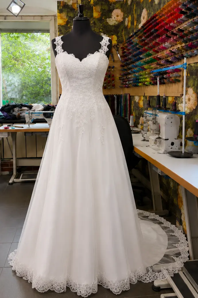 Kleid nach der Anpassung